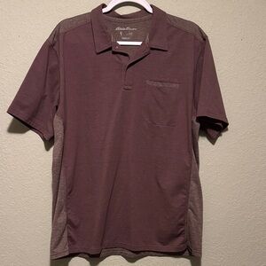 Eddie Bauer Men's Burgundy Polo Shirt